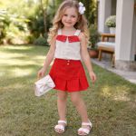 Conjunto Linho Vermelho com Off