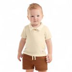 Conjunto Polo Bebê Malha Tricô Colorittá