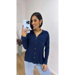 Camisa Thaís Azul Marinho
