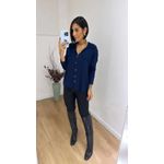 Camisa Thaís Azul Marinho