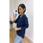 Camisa Thaís Azul Marinho