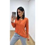 Blusa Selma Canelada Telha