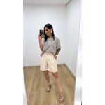 Camisa Iracema Marrom/Branca