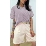 Camisa Iracema Marrom/Branca