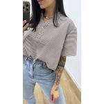 Camisa Iracema Marrom/Branca