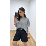 Camisa Iracema Preta/Branca