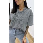 Camisa Iracema Preta/Branca