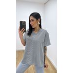 Camisa Iracema Preta/Branca