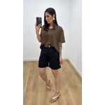 Camisa Iracema Marrom/Preta