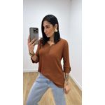 Blusa Selma Canelada 2 Caramelo