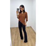Blusa Selma Canelada 2 Caramelo