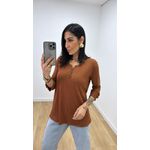 Blusa Selma Canelada 2 Caramelo