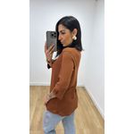 Blusa Selma Canelada 2 Caramelo