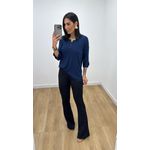 Blusa Selma Canelada 2 Azul