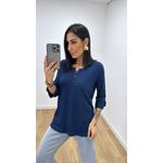 Blusa Selma Canelada 2 Azul