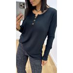 Blusa Selma Canelada Preta