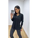 Blusa Selma Canelada Preta