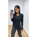 Blusa Selma Canelada Preta