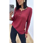 Blusa Selma Canelada Vinho