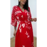 Vestido Talita Estampado Vermelho