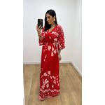 Vestido Talita Estampado Vermelho