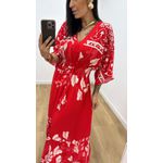 Vestido Talita Estampado Vermelho