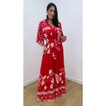 Vestido Talita Estampado Vermelho