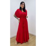 Vestido Tássia Liso Vermelho