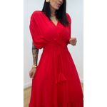 Vestido Tássia Liso Vermelho