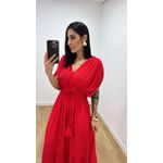 Vestido Tássia Liso Vermelho