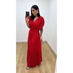 Vestido Tássia Liso Vermelho