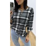 Blusa Selma Xadrez Preta
