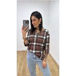 Blusa Selma Xadrez Marrom