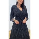 Vestido Talita Poá Preto