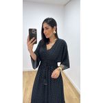 Vestido Talita Poá Preto