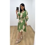 Vestido Ayla Folhagem Verde