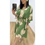 Vestido Ayla Folhagem Verde