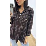 Camisa Emma Estampada Marrom