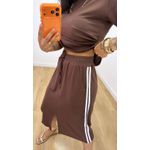 Conjunto Saia Kaly Marrom