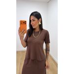 Conjunto Saia Kaly Marrom