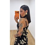 Macaquinho Laura Estampado Preto