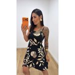 Macaquinho Laura Estampado Preto