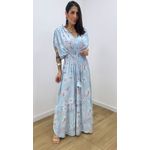 Vestido Tássia Estampado Azul Bebê