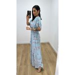 Vestido Tássia Estampado Azul Bebê
