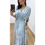 Vestido Tássia Estampado Azul Bebê