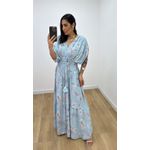 Vestido Tássia Estampado Azul Bebê