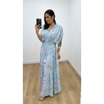 Vestido Tássia Estampado Azul Bebê