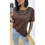 Tshirt Suede Marrom