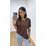 Tshirt Suede Marrom