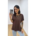 Tshirt Suede Marrom